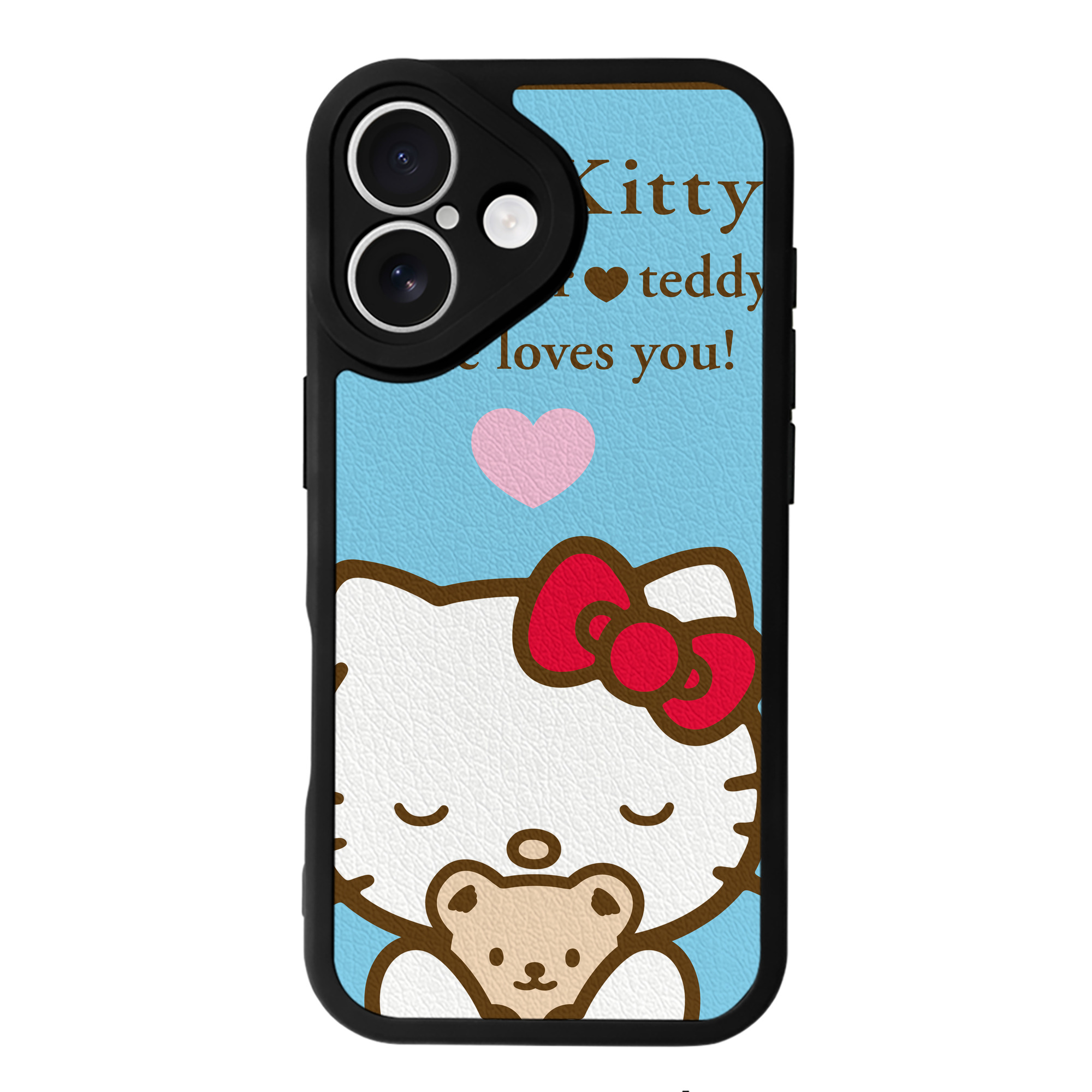 （画像用） Hello Kitty ハローキティ 【iPhone 16シリーズ対応】シリコンスマホケース（レザー調） 材質：シリコン